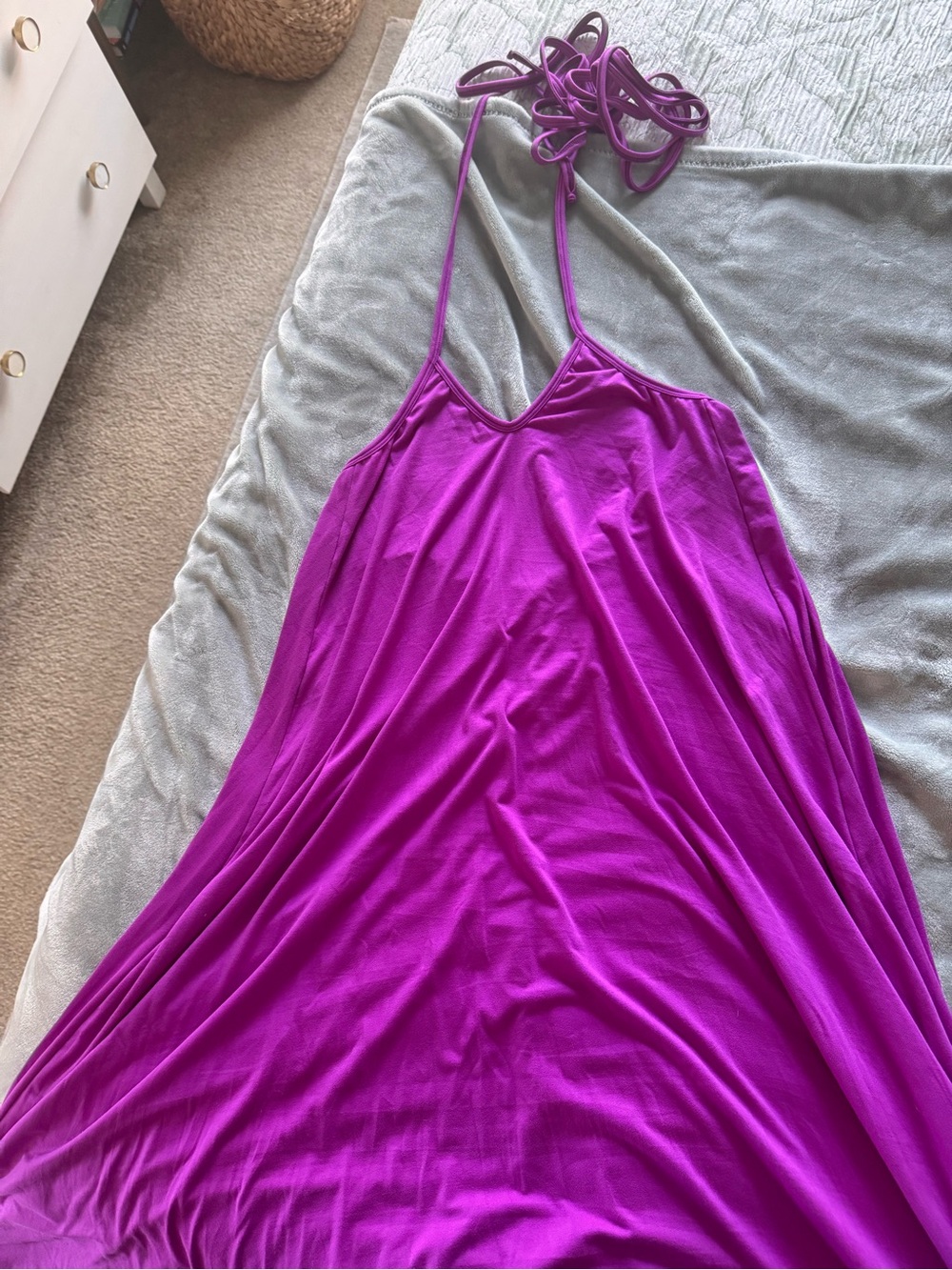 Women's multi-way Midi Dress in Magenta